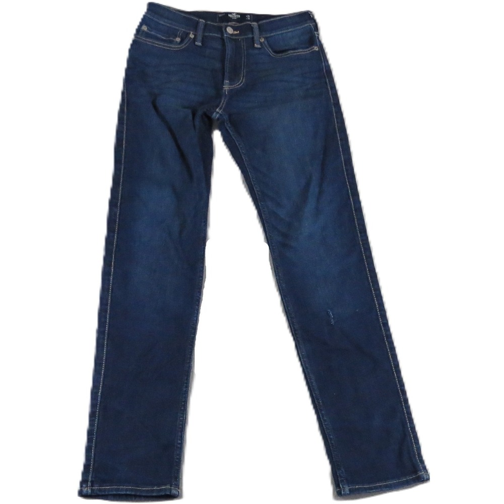 Hollister Skinny Jeans Men 28x32 Blue Denim Stretch Pants Casual Slim Soft Slim